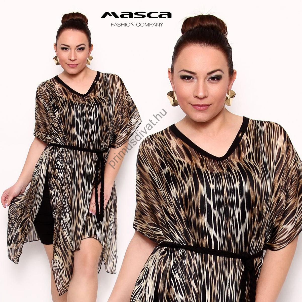 Masca Fashion kétrétegű, aszimmetrikus pasztell rózsaszín miniruha bő, nyomott arany mintás felső réteggel Mf917 71 Masca Fashion kétrétegű, aszimmetrikus pasztell rózsaszín miniruha bő, nyomott arany mintás felső réteggel Mf917 71